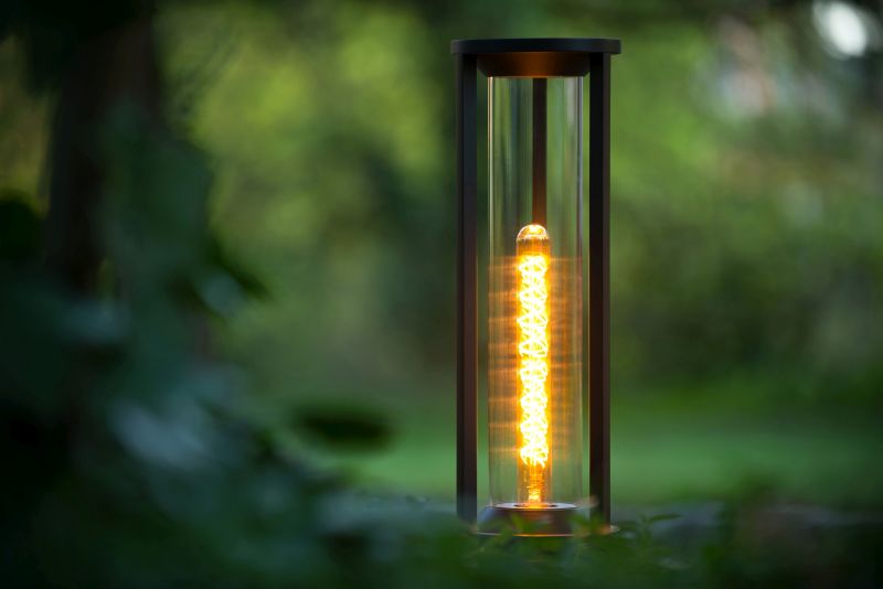 Lucide CADIX - Stĺpové svietidlo Vonkajšie - Ø 16 cm - 1xE27 - IP65 - Čierna